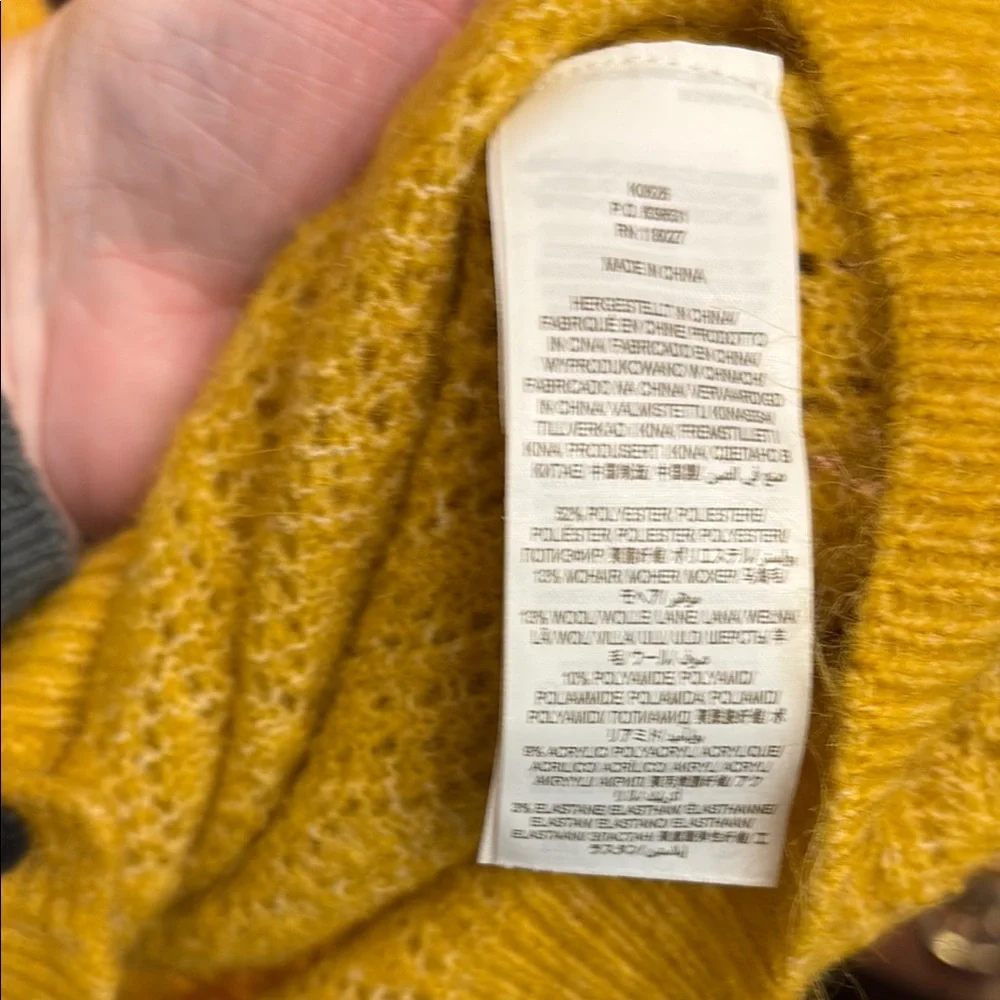 Boden Bright Mustard V-Neck Button Cardigan - Picture 4 of 6